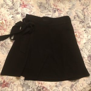 Crêpe Wrap Circle Skirt With Side Bow